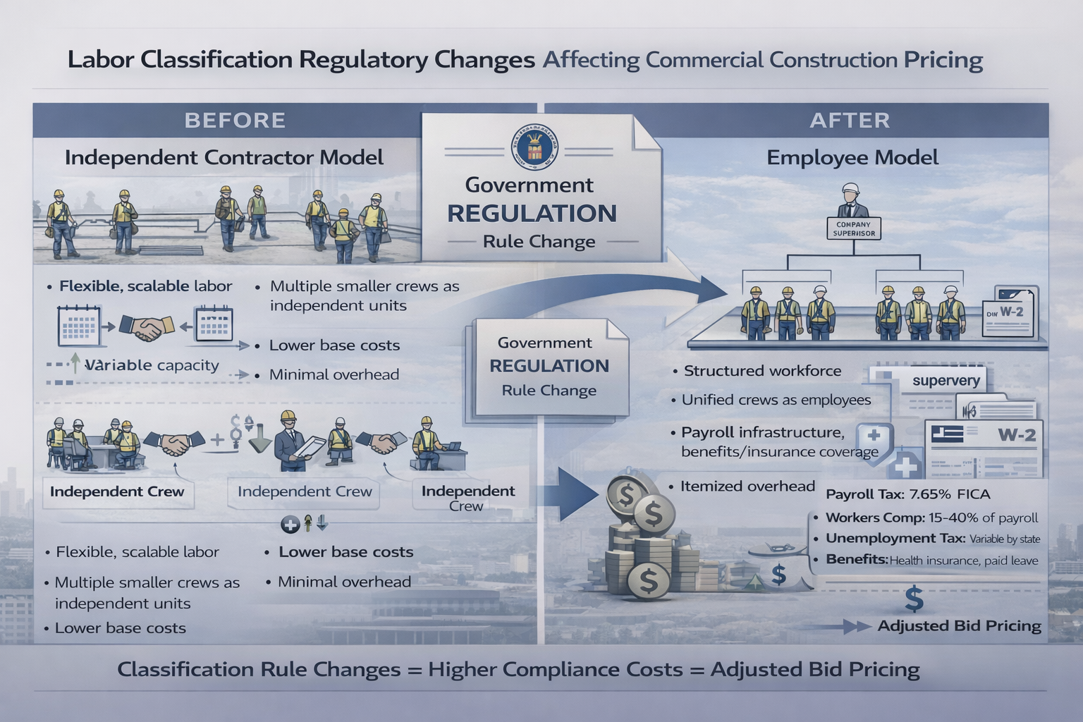 How DOL Contractor Classification Rules Will Affect Your Commercial Roofing Costs in 2026